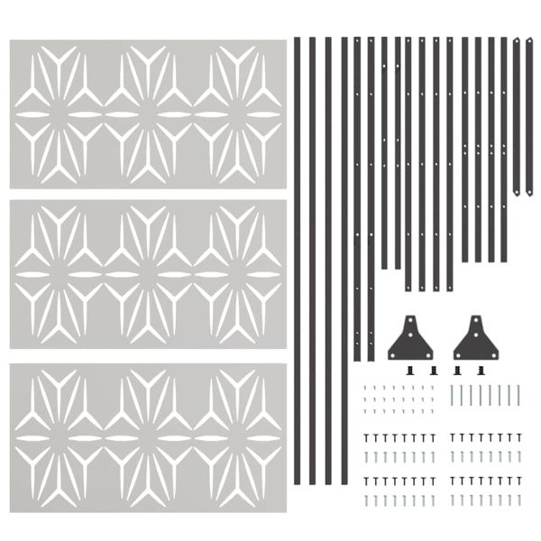 Екран за уединение Сив 100 x 50 x 180 см Стомана