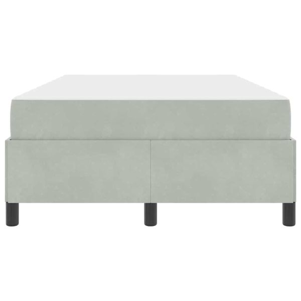 Рамка за легло с матрак Светлосиво 120 x 190 cm текстил