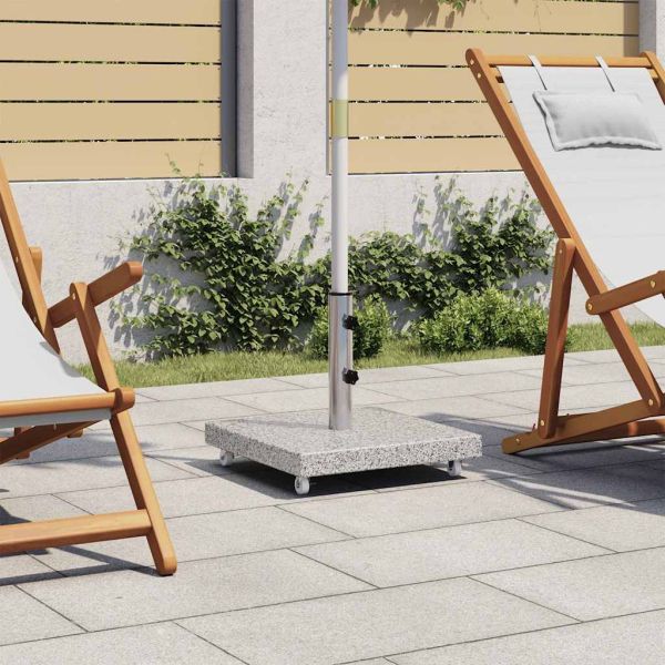 Основа за чадър, гранит, 30 кг, квадратна, сива