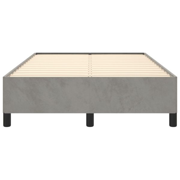 Рамка за легло без матрак, светлосива, 120x190 см, кадифе