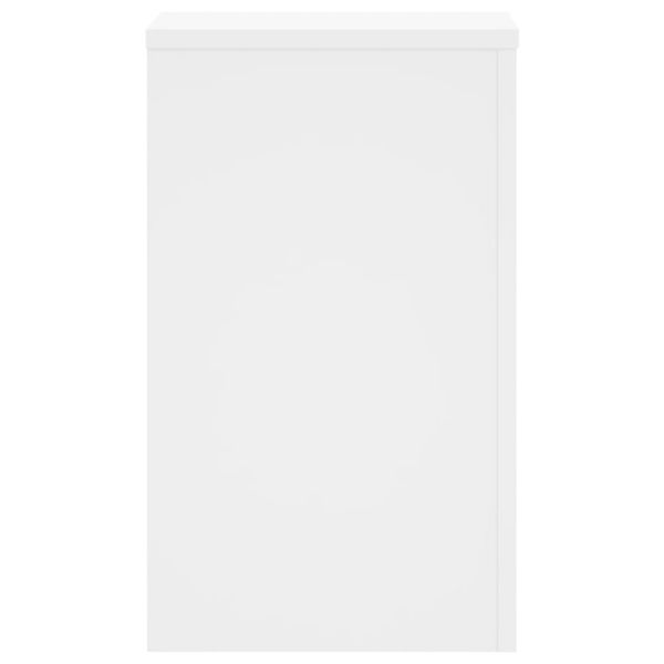 Стойки за растения 2 бр бели 30x30x50 см инженерно дърво