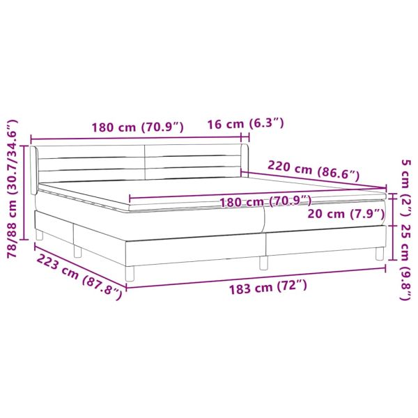 Боксспринг легло с матрак, тъмнозелено, 180x220 см, кадифе