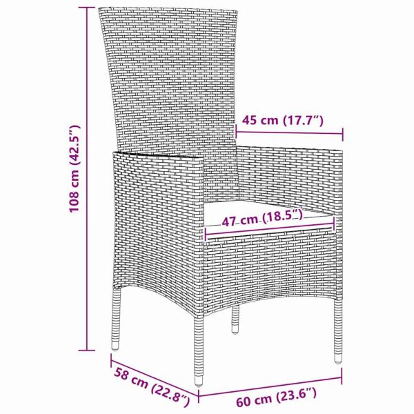 Комплект за хранене в градината 7 pcs Бежово полиратан