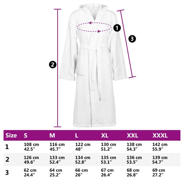 Халат за баня KINN Бяло XL Памук