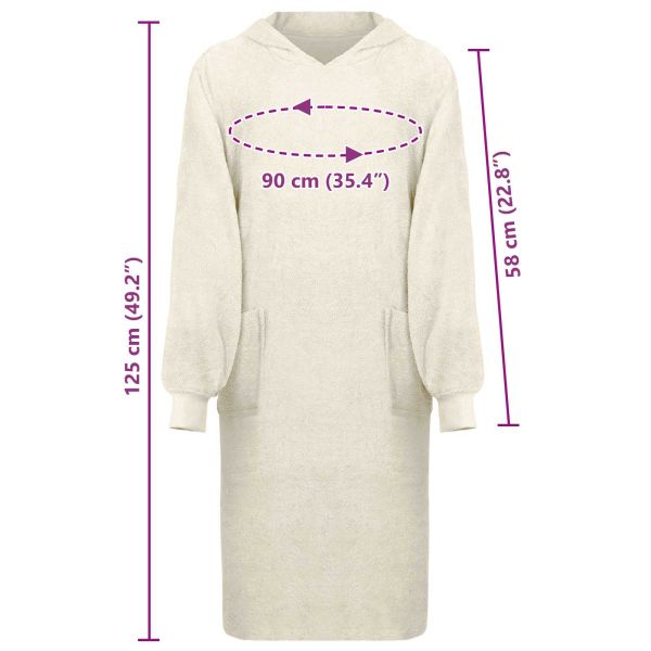 Одеяло с качулка KINN Крем XL Памук