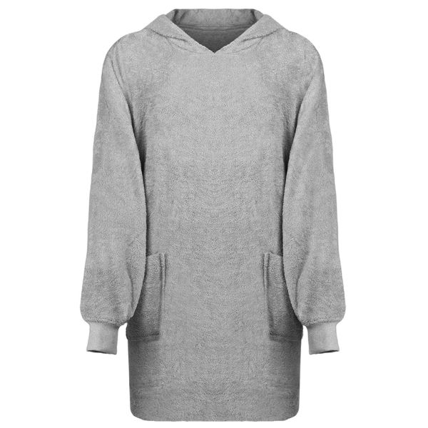 Одеяло с качулка KINN Сив L Памук