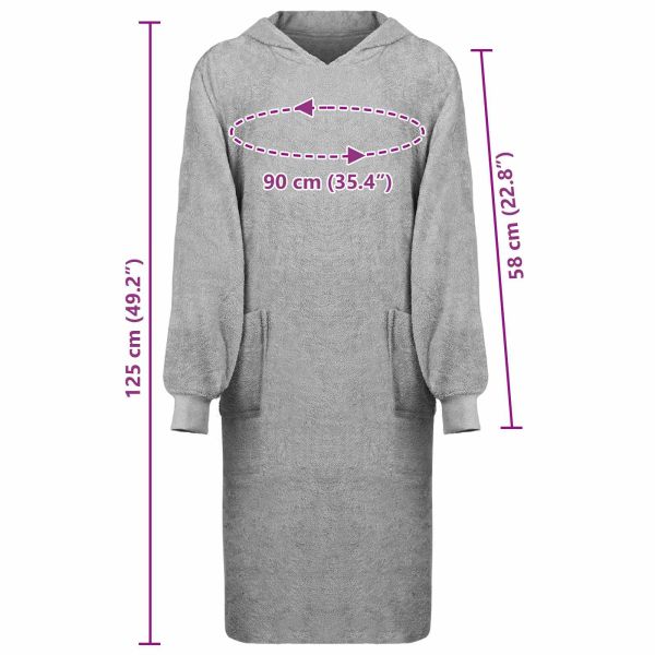 Одеяло с качулка KINN Сив XL Памук