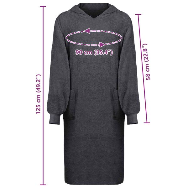 Одеяло с качулка KINN Антрацит XL Памук