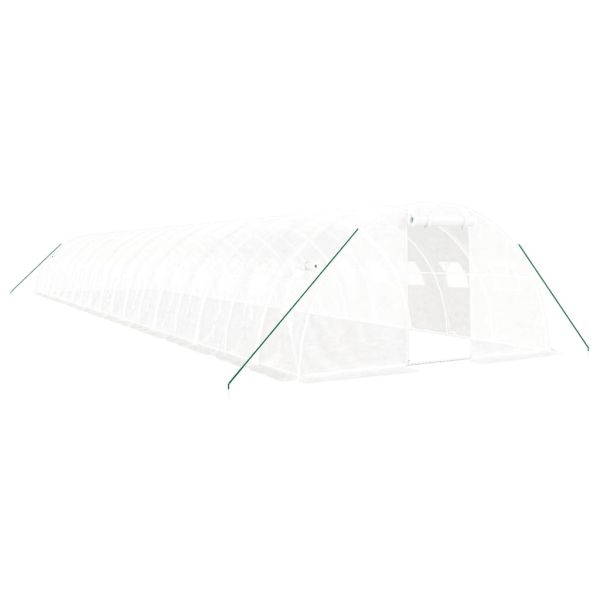 Оранжерия със стоманена рамка бяла 72 м² 18x4x2 м