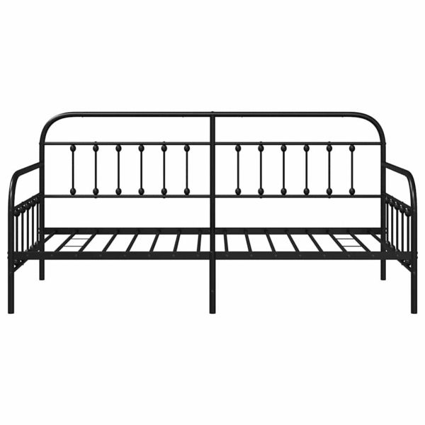 Рамка за легло за ден Черно 100 x 200 cm
