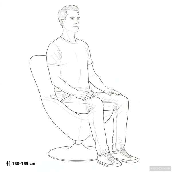 Яйцевиден стол с столче with Footstool Синьо Кадифе