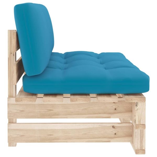 Градинска палетен среден диван импрегнирано борово дърво