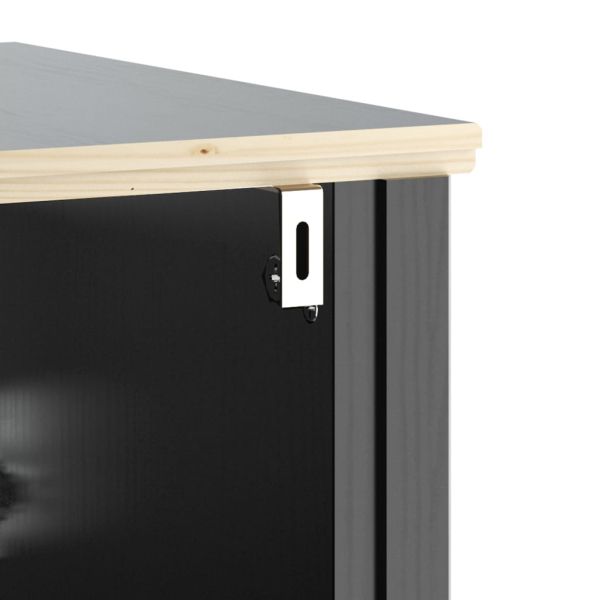 Комплект мебели за баня от 3 части BERG черен бор масив