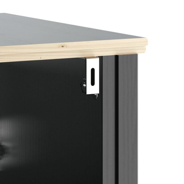 Комплект мебели за баня от 4 части BERG черен бор масив