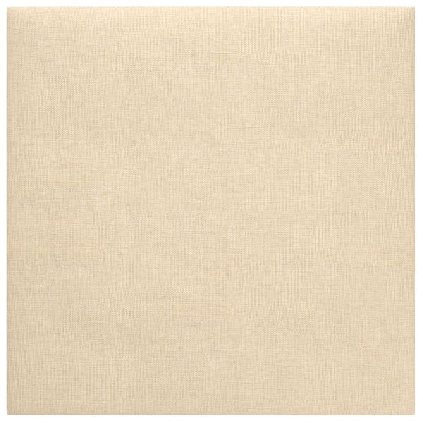 Стенно табло за легло 12 pcs Крем 30 x 30 cm текстил