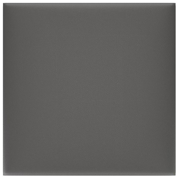 Стенно табло за легло 12 pcs Сив 30 x 30 cm текстил