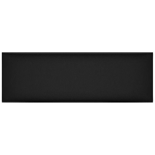 Стенно табло за легло 12 pcs Черен 90 x 30 cm текстил