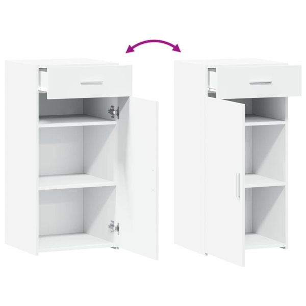 Бюфет, бял, 45x42,5x93 см, инженерно дърво