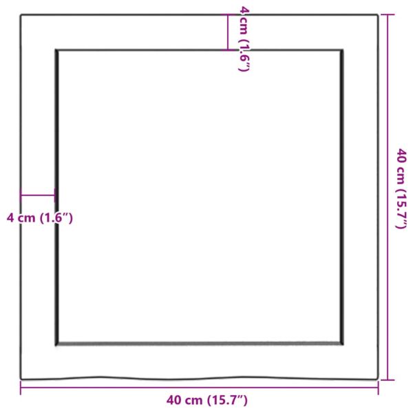 Стенен рафт светлокафяв 40x40x(2-6) см обработен масивен дъб