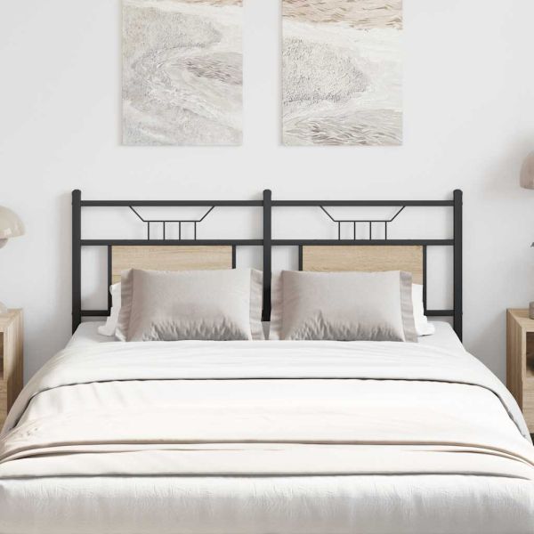 Резервна табла за легло Дъб Сонома 140 cm Изработена дървесина и стомана