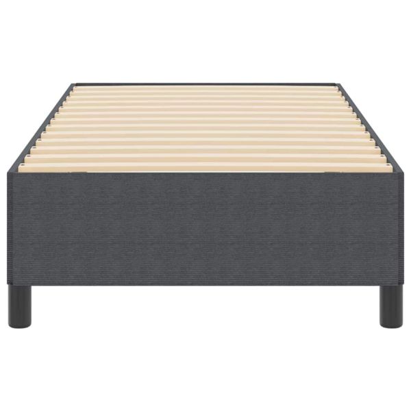 Легло с пружинирана основа Тъмен сив 90 x 200 cm