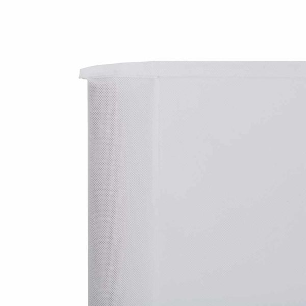 Параван против вятър от 5 панела текстил 600x80 см пясъчнобял