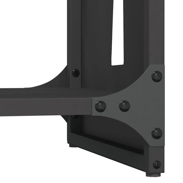 Стойка за дърва, черна, 40x30x80 см, студеновалцувана стомана