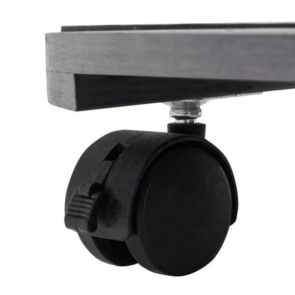 Поставки за цветя на колелца, 2 бр, сиви, Ø30x7,5 см, WPC