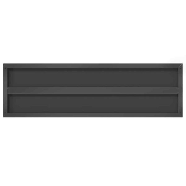 Стенни рафтове 2 бр 100x30x3 см черни неръждаема стомана