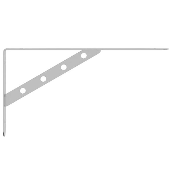 Скоби за рафт 4 бр 30x2,5x15,5 см сребрист неръждаема стомана