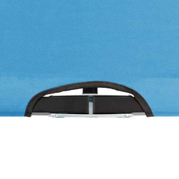 Двуместен сгъваем шезлонг, син, стомана