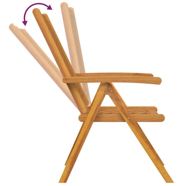 Градински стол 6 pcs Кафяво 57 x 72 x 109 см