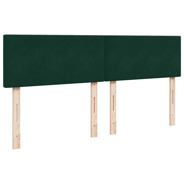 Османска легло с матрак, тъмнозелено, 180x200 см, кадифе