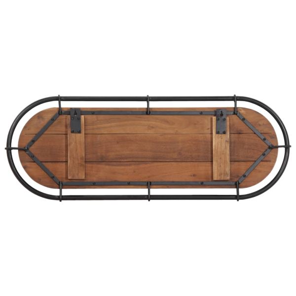 Стенна закачалка с 5 куки, регенерирано дърво масив