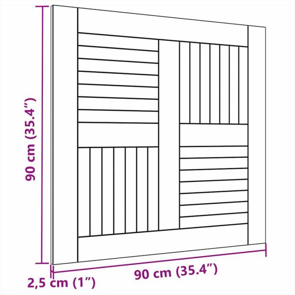 Плот за маса, тиково дърво масив, квадратен, 90x90x2,5 см