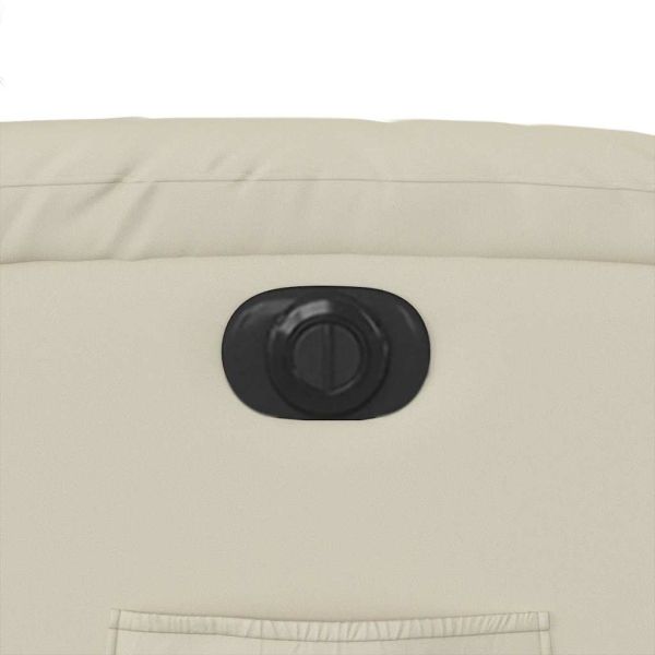 Електрически наклоняем стол, кремав, изкуствена кожа