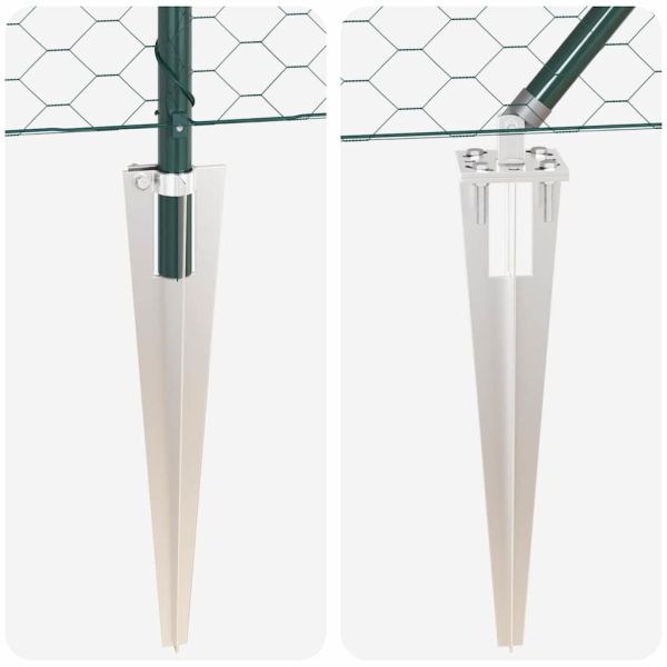 Стълб за ограда. Зелен 25 x 1,5 м (50 мм мрежа) Стомана