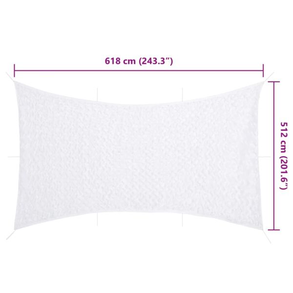 Камуфлажна мрежа с чанта за съхранение, 618x512 см, бял