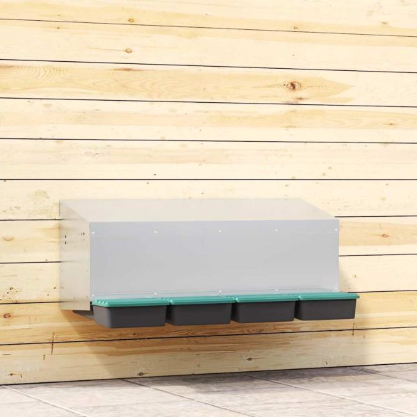 Кутия за пилета с 4 отделения, за стенен монтаж, поцинкована стомана