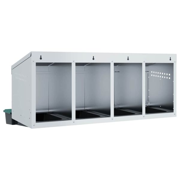 Кутия за пилета с 4 отделения, за стенен монтаж, поцинкована стомана