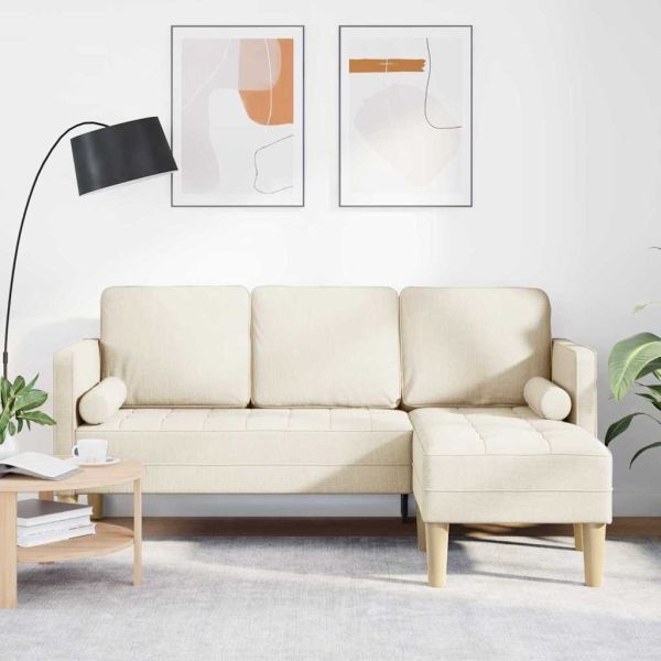 Комплект дивани с възглавница Лен Полиестер