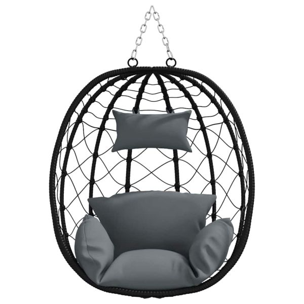 Висящ стол яйце Антрацит 91,5 x 60 x 110 см полиратан