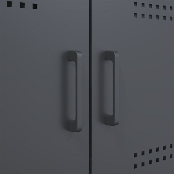 Бюфет, антрацит, 100,5x39x79 см, стомана