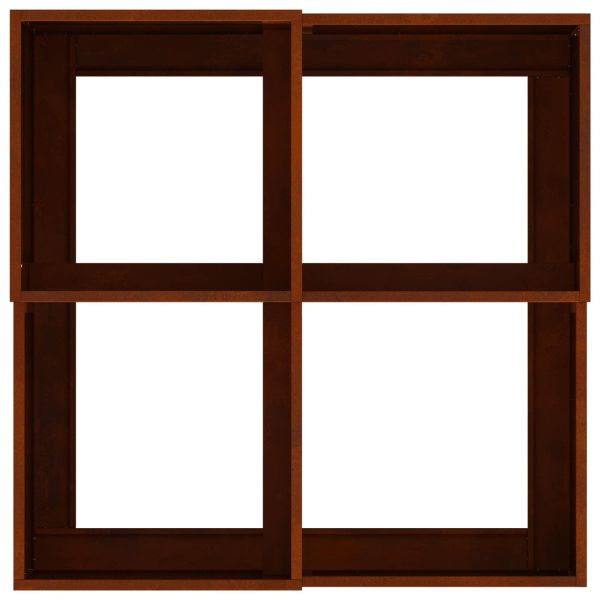 Градинска саксия Ръждясало 100 x 100 x 48 см Патинираща стомана