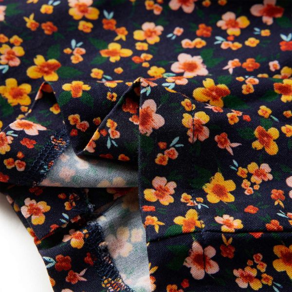 Детска риза с яка с лента, тъмносиня, 140