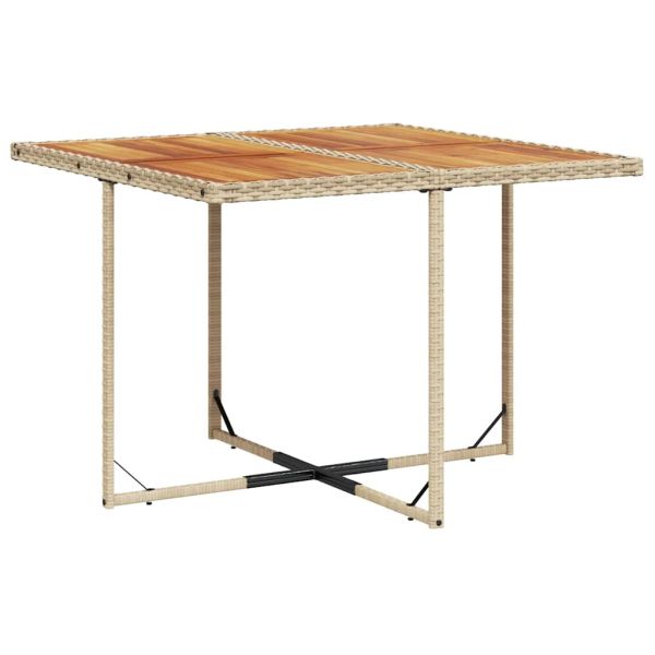 Градински комплект с възглавници, 5 части, бежов полиратан