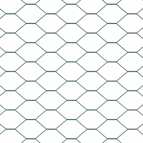 Стълб за ограда. Зелен 25 x 1,5 м (36 мм мрежа) Стомана