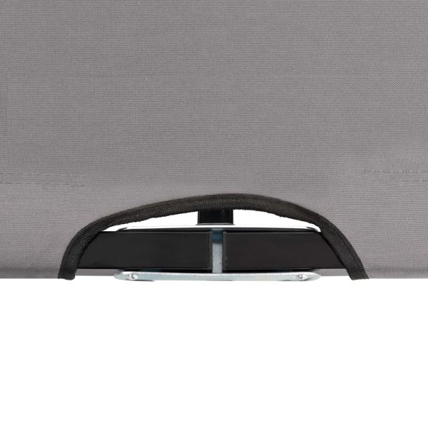 Двуместен сгъваем шезлонг, сив, стомана