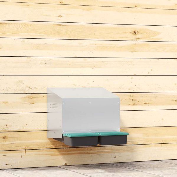 Кутия за пилета с 2 отделения, за стенен монтаж, поцинкована стомана