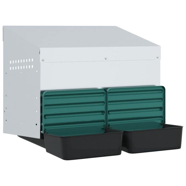 Кутия за пилета с 2 отделения, за стенен монтаж, поцинкована стомана